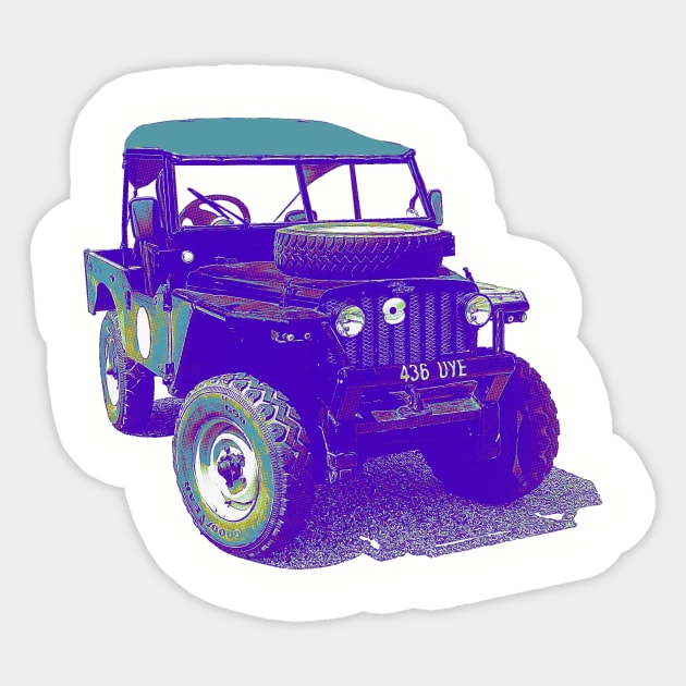 1955 Land Rover - Mavis Sticker by LukeHarding